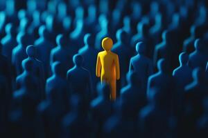 This captivating image highlights a unique candidate in a competitive field, emphasizing the importance of selecting the right talent for optimal organizational results during hiring photo