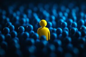 This visual highlights the complex talent recruitment process, stressing the importance of thoroughly identifying unique candidates among diverse market options for a successful hiring strategy photo