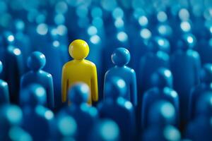 This visual of the talent selection process shows a standout candidate, symbolizing the complex hiring journey and the importance of finding the right fit with the companys values and culture photo
