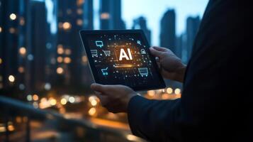 Discover how artificial intelligence is transforming ebusiness by enhancing online retail, finance management, and customer relationship management in todays digital marketplace photo
