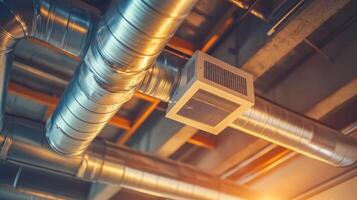 Dive into the meticulously engineered advanced HVAC ducting and vent system, which has been specially designed for maximizing efficient heating and cooling processes within modern buildings photo