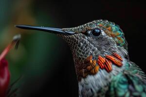 violet crowned hummingbird in the forest photo