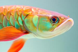 A colorful fish with bright eyes photo