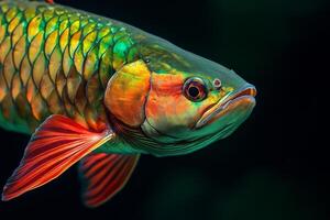 A colorful fish with a long tail photo