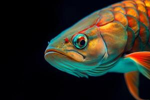 A close up of a fish with bright eyes photo