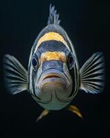 A fish with black and white stripes photo