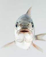 A close up of a fish with a big mouth photo