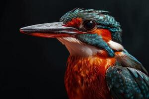 A close up of a kingfisher bird photo