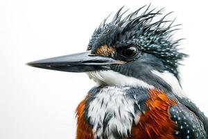 A close up of a bird with wet feathers photo