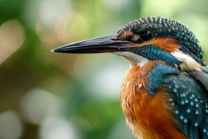 A close up of a kingfisher bird photo