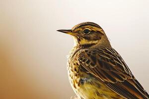 A bird is sitting on a branch photo