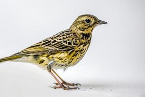 A small bird with yellow and black feathers photo