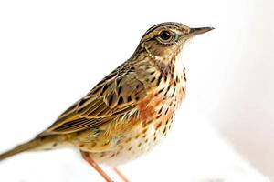 A bird with a red beak and a yellow and brown body photo