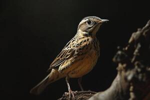 A bird is perched on a branch photo