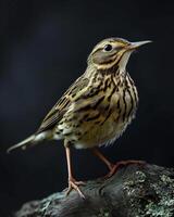 A small bird is standing on a branch photo