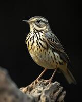A small bird is standing on a branch photo