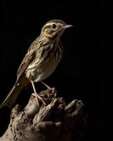 A bird is perched on a branch photo