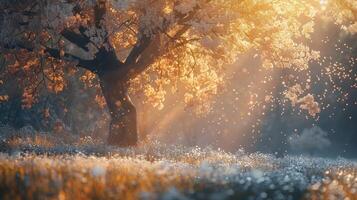 Golden Glow in the Woods photo