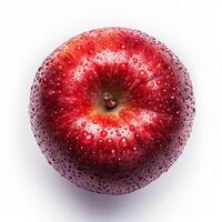 An apple with water droplets on it photo