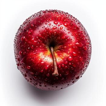 An apple with water droplets on it photo
