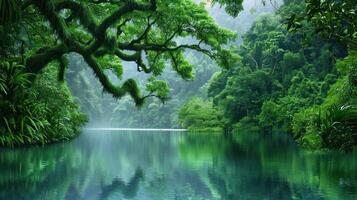 sereno selva laguna foto
