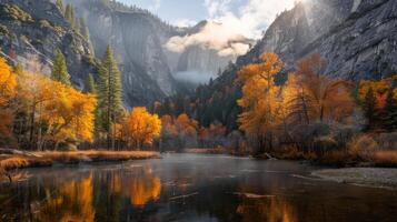Golden Autumn in Yosemite Valley photo