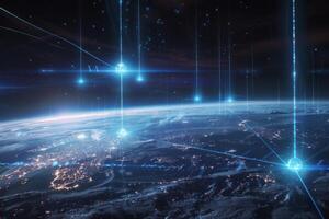 Global Digital Network Visualization from Space photo