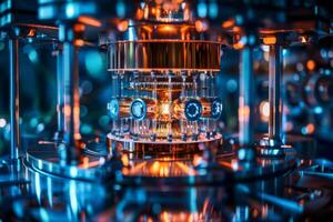 Quantum Computing Processor in Advanced Laboratory Setting photo