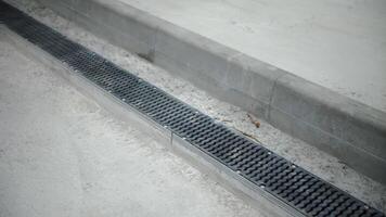 Drainage system in the courtyard of a multi storey building video