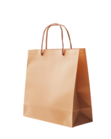 simple minimalist folded paper bag with handle isolated background png