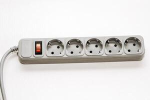 Carry extension cord with sockets. Wire for convenience in everyday life. photo