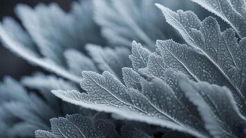 Silver Dusty Miller Leaf, close-up of a silvery, fuzzy Dusty Miller leaf, intricate pattern photo