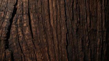 Dark Brown Tree Bark Texture with Deep Grooves photo