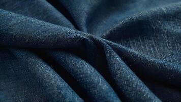 Blue Denim Fabric Texture with Subtle Weave photo