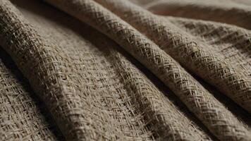 Close Up Woven Linen Fabric Texture with Soft, Natural Appearance photo