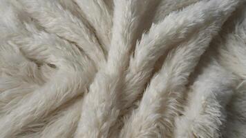 Soft White Fuzzy Fleece Fabric Texture photo