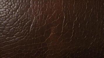 Brown Worn Leather Texture With Creases and Deep Brown Color photo