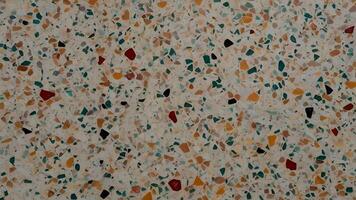 Colorful Terrazzo Texture Background with Irregular Marble and Stone Chips photo