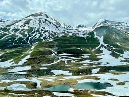 Scenic Alps and Lake Verney on the Little St Bernard Pass photo
