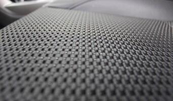 Tape Weave Design Of Car Seat Upholstery Closeup Angle View photo