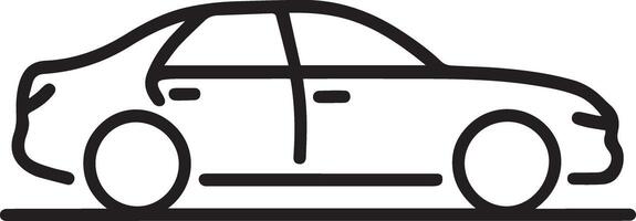 A latest sedan black car, designed for multipurpose use. Its sleek, minimalistic design ensures versatility for various applications, including logos, icons, and t-shirt designs vector