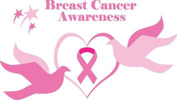 A Breast Cancer Awareness Day that is versatile, smooth, and clean, infused with an emotional touch, making it perfect for womens logos, posters, t-shirts, and other graphic projects vector