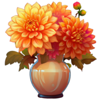 chrysanthemum in a vase png