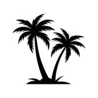 A Palm tree silhouette isolated on white background vector