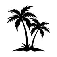 Palms tree victor illustration on white background vector
