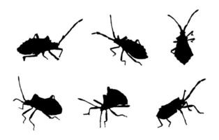 Dock bug silhouette. Nature insect illustration vector