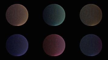 Abstract colorful Halftone flat icon set vector