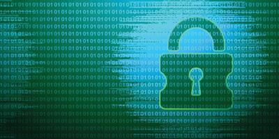 Closed padlock on a digital background symbolizing cybersecurity vector