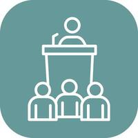 Press Conference Icon Design vector