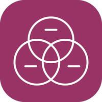 Venn Diagram Icon Design vector